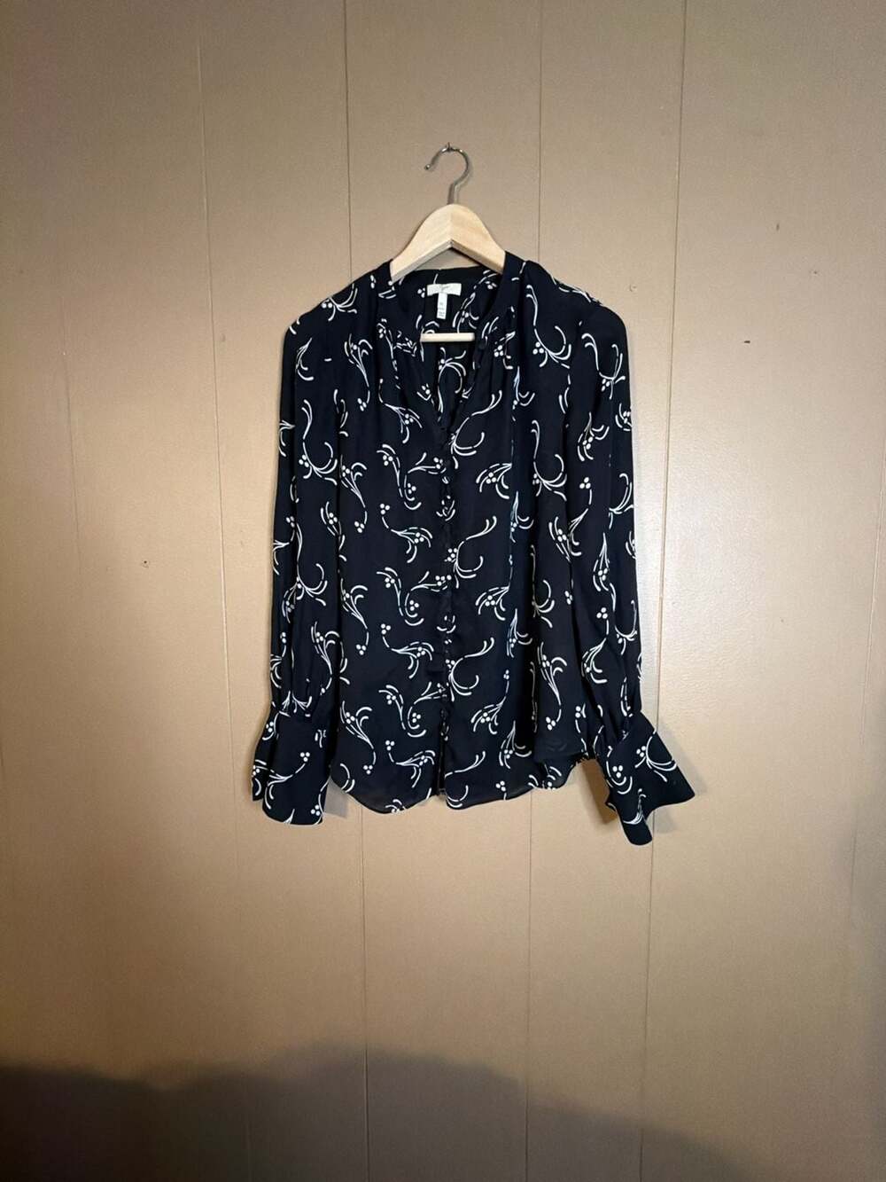 Joie Silk Floral Print Button Down Blouse Size XS